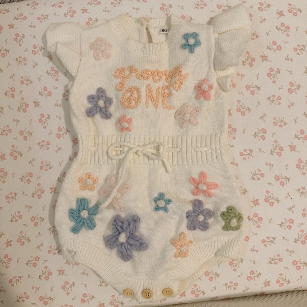 Handmade “groovy one” birthday outfit